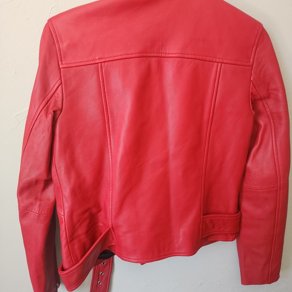 Walter Baker Red Leather Jacket Size Small - Picture 7 of 7